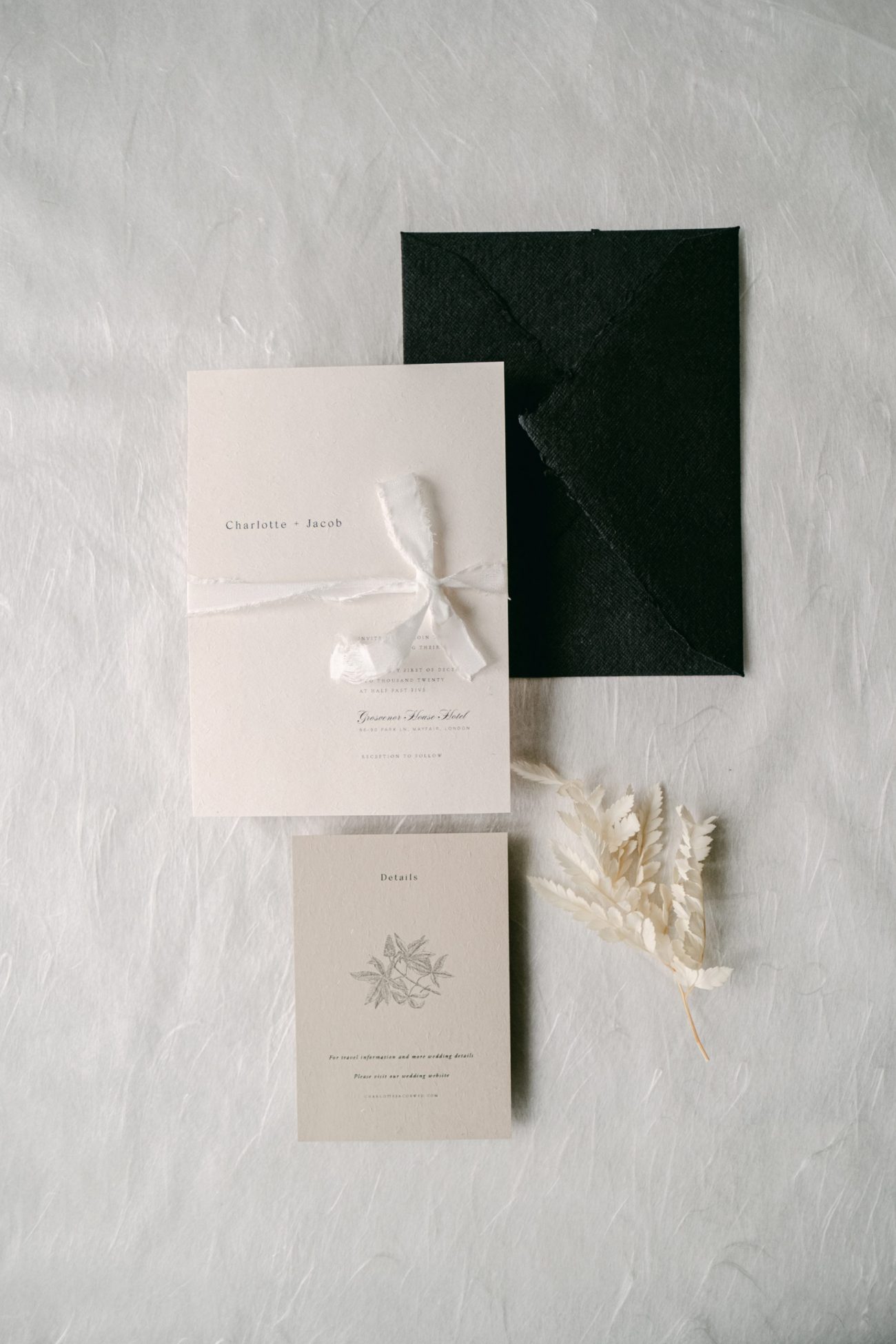 Charlotte - Minimalistic Scandinavian Inspired Wedding invitation - Image 4