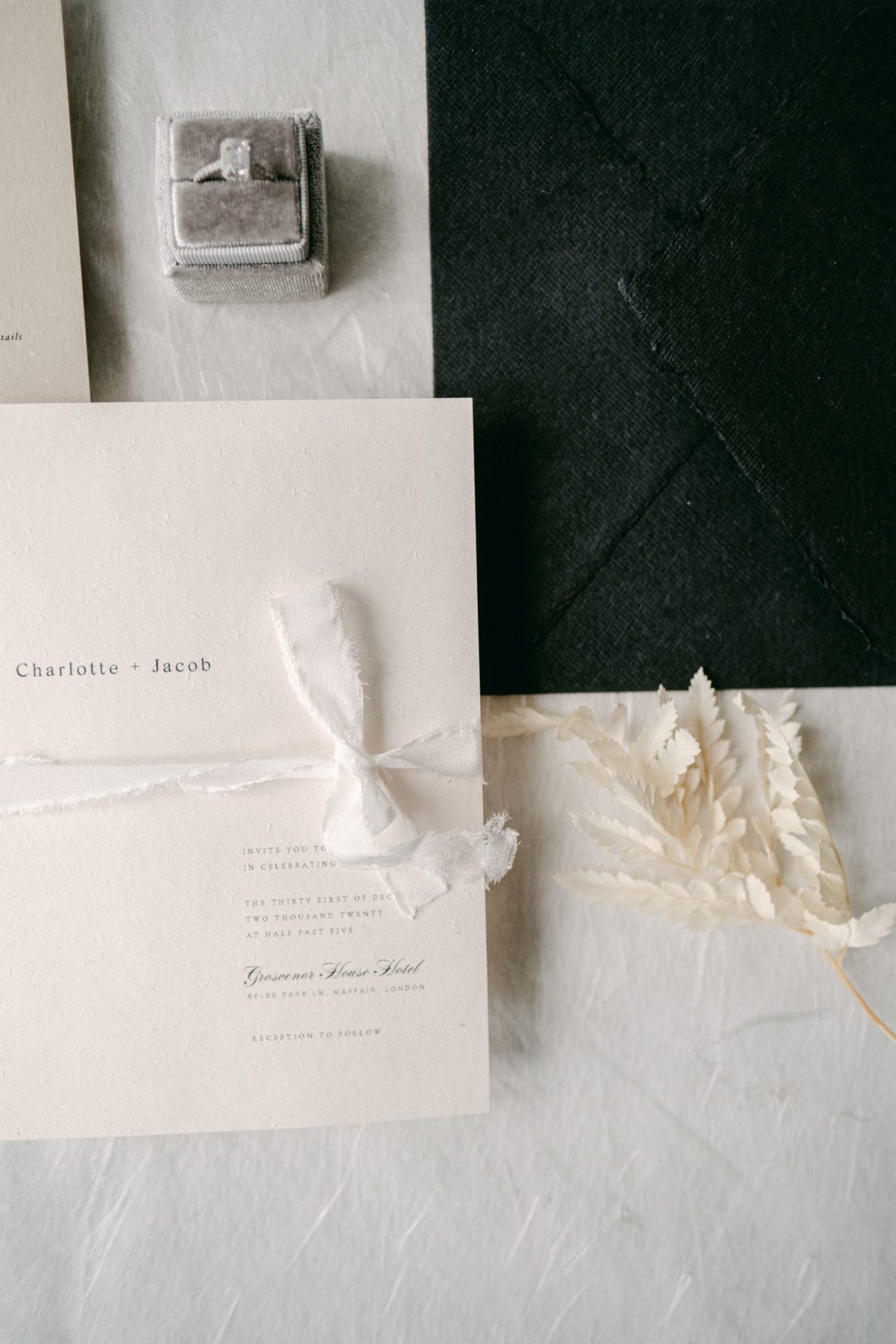 Charlotte - Minimalistic Scandinavian Inspired Wedding invitation - Image 3