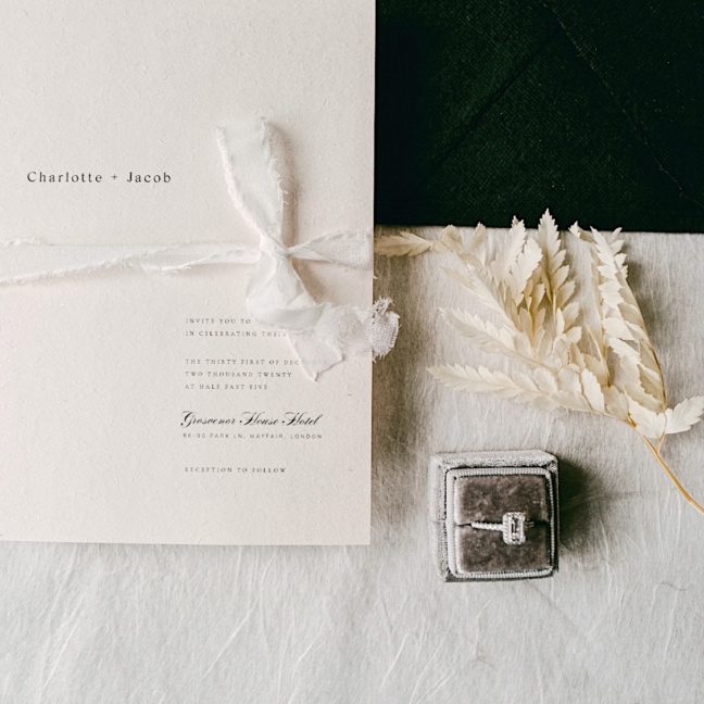 Charlotte - Minimalistic Scandinavian Inspired Wedding invitation - Image 2