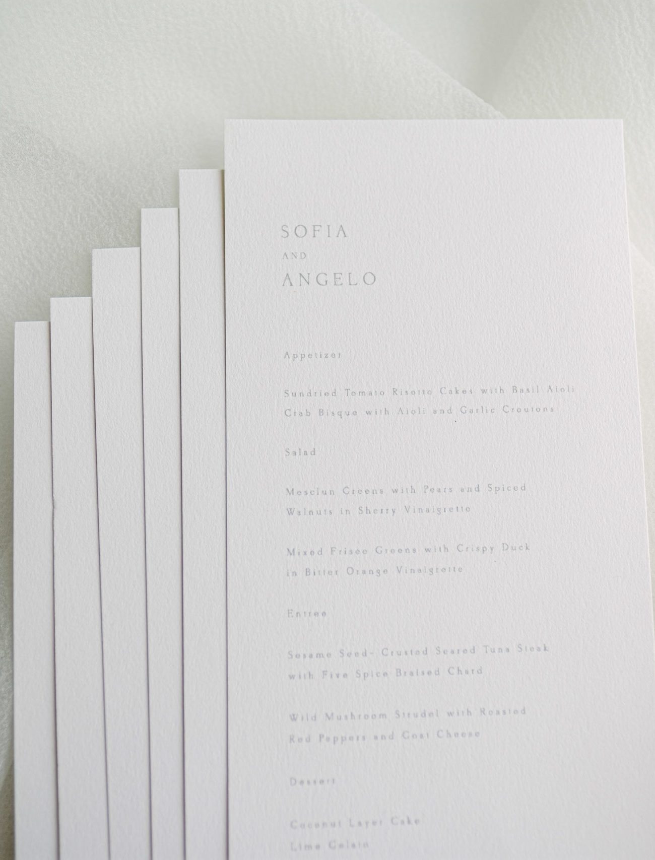 Card Stock Wedding Menus - Image 4