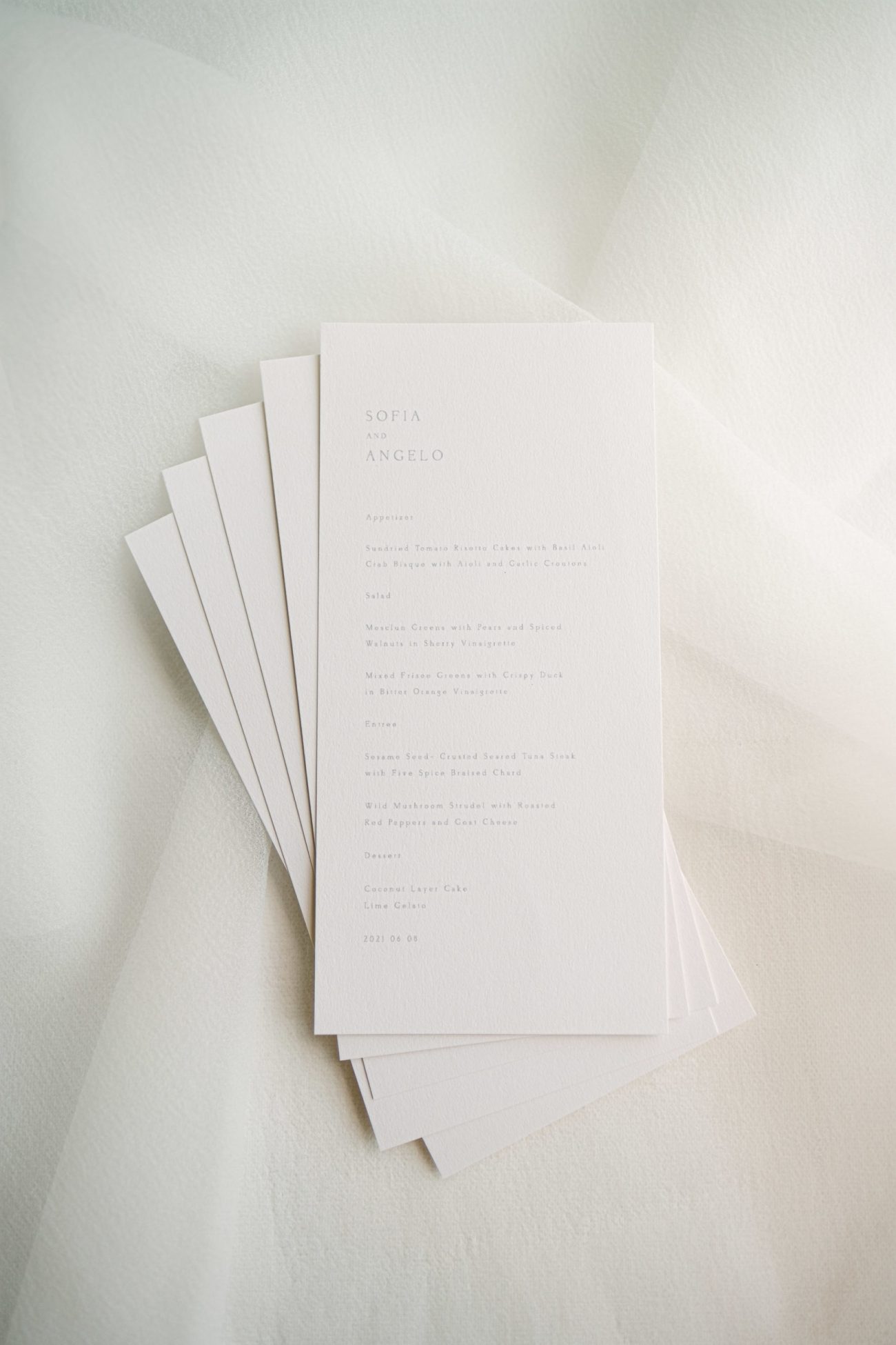 Card Stock Wedding Menus - Image 3