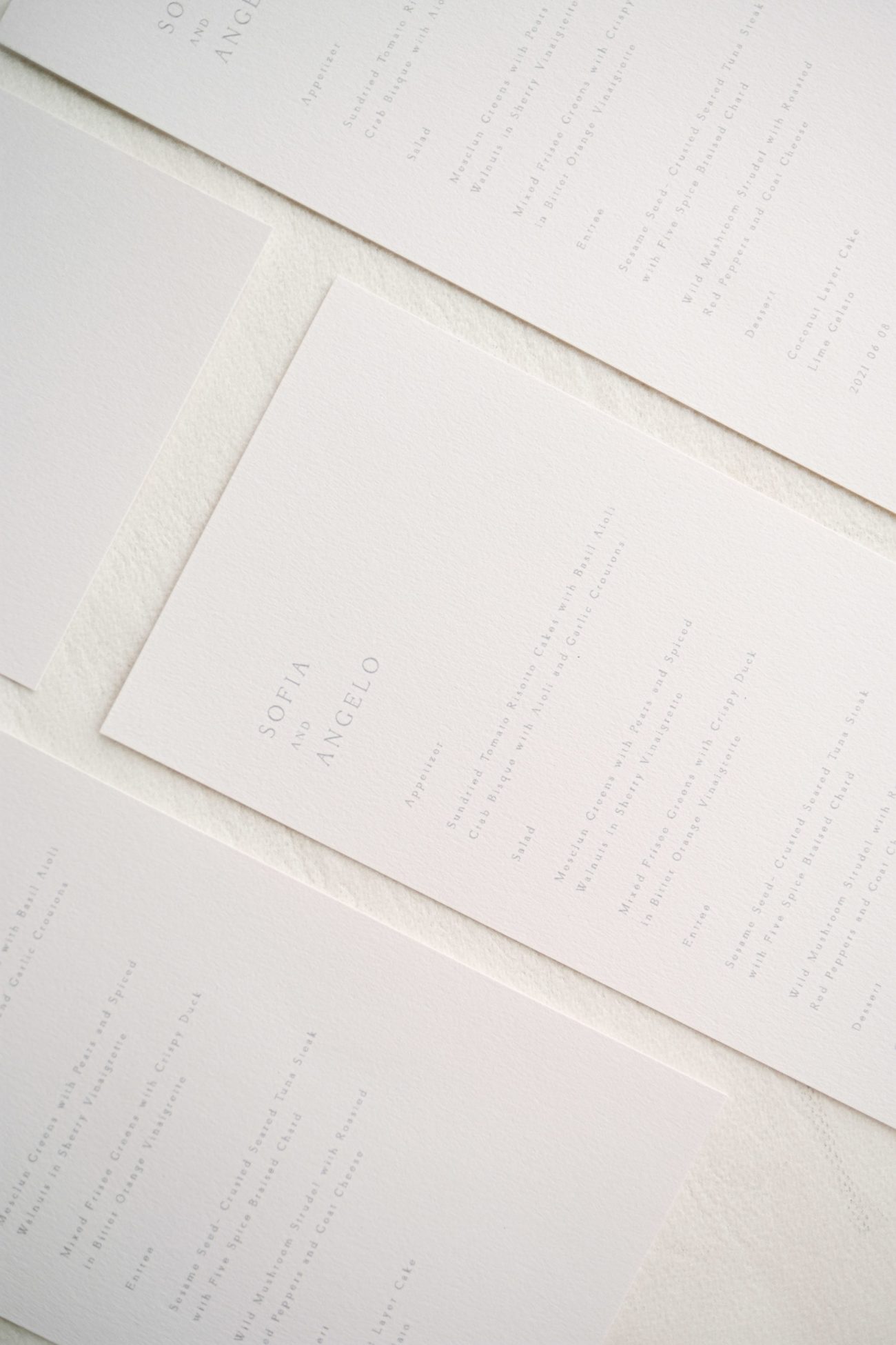 Card Stock Wedding Menus - Image 2