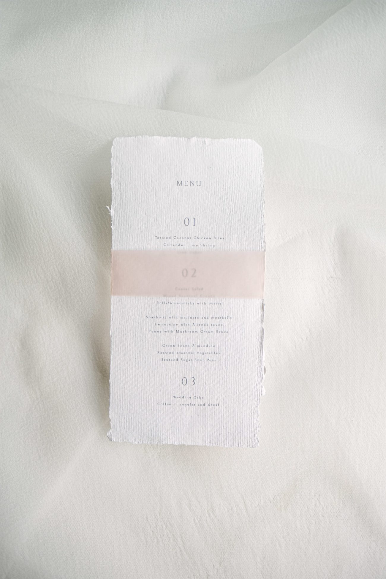 Handmade Paper Wedding Menus - Image 3