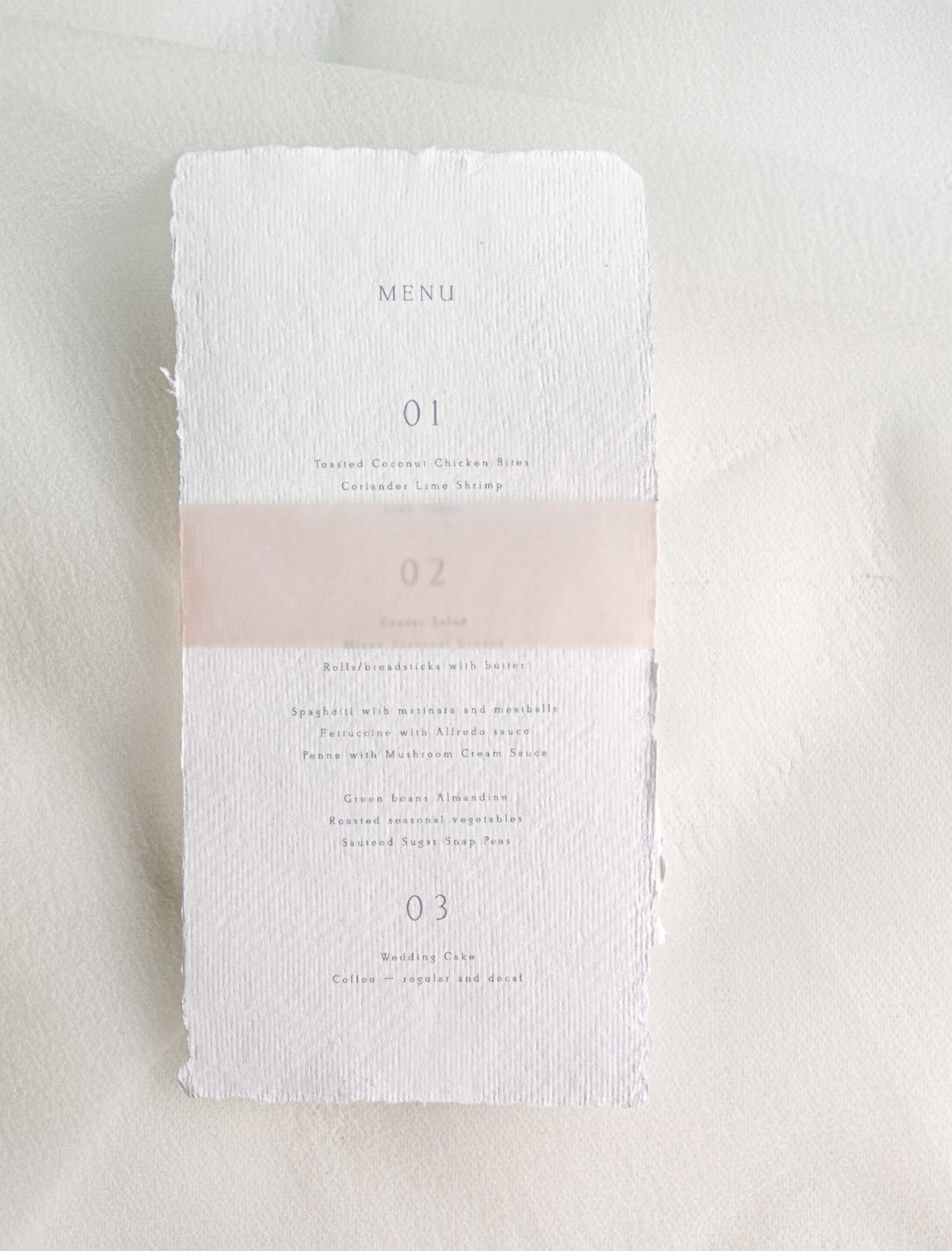 Handmade Paper Wedding Menus - Image 4