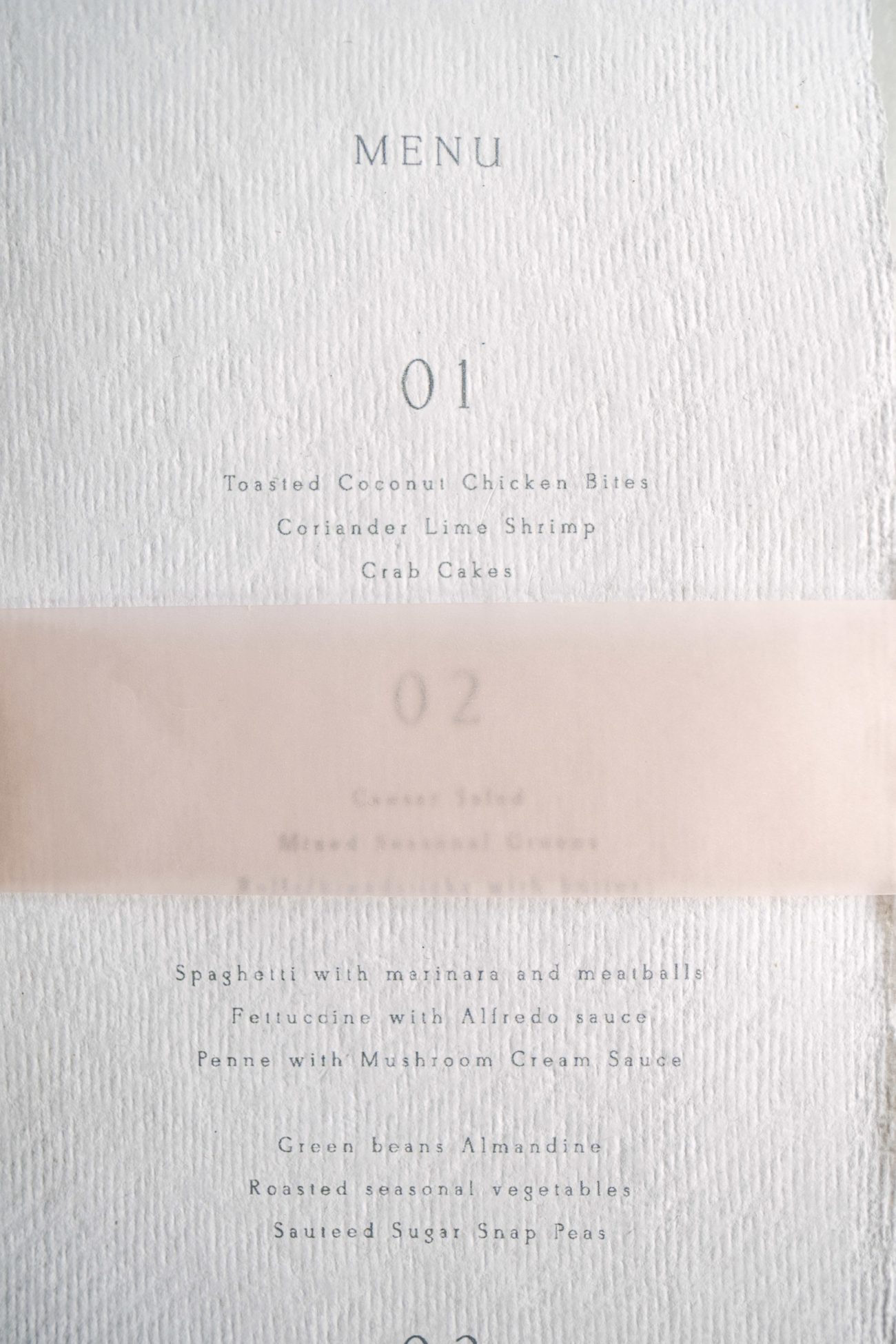 Handmade Paper Wedding Menus - Image 5