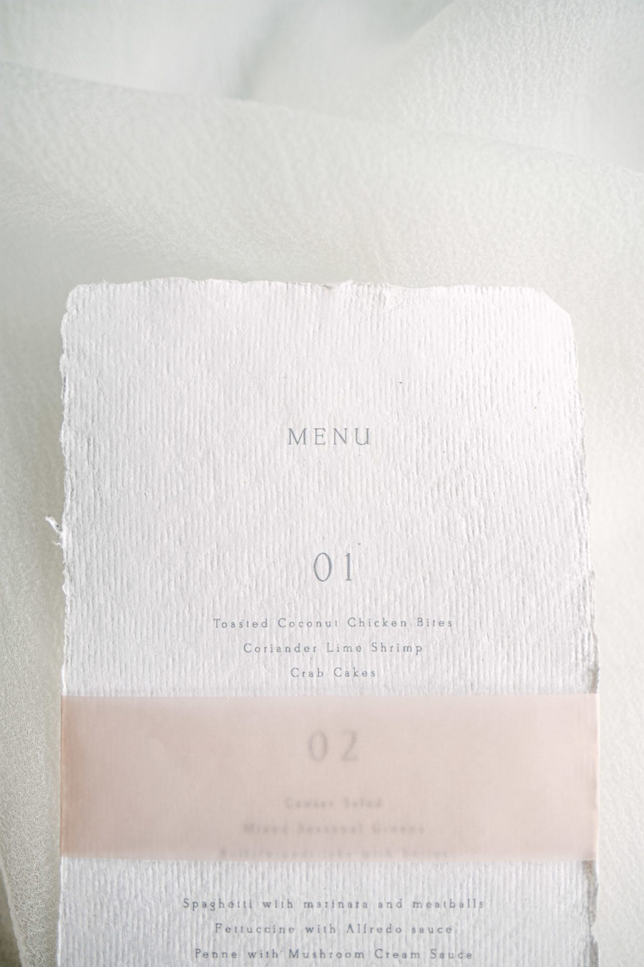 Handmade Paper Wedding Menus - Image 6