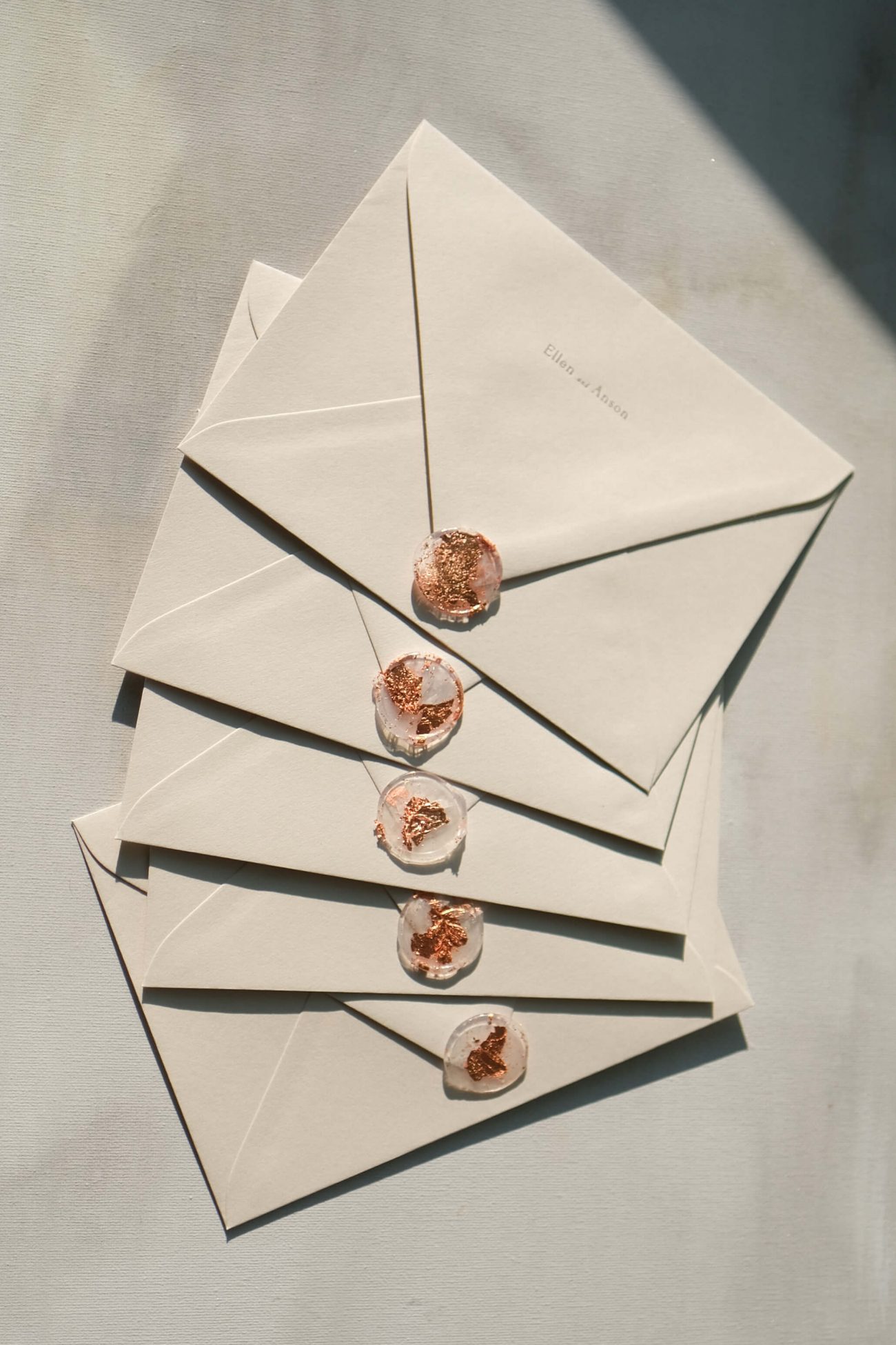 Transparent Wax Seals with Copper Gold flakes - Image 3