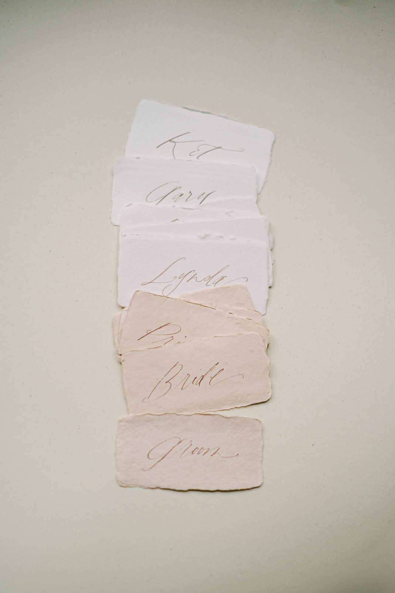 Calligraphy place card | handmade paper place card | Wedding escort cards - Image 3