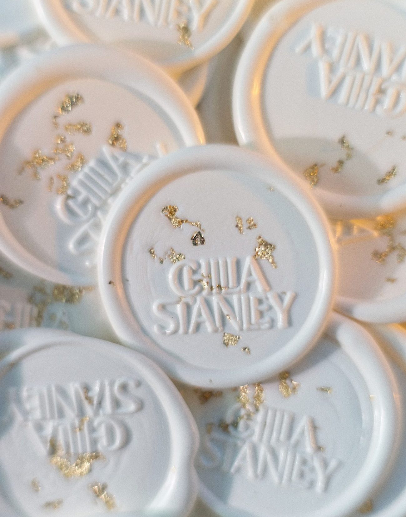 Wax Seals with Gold flakes