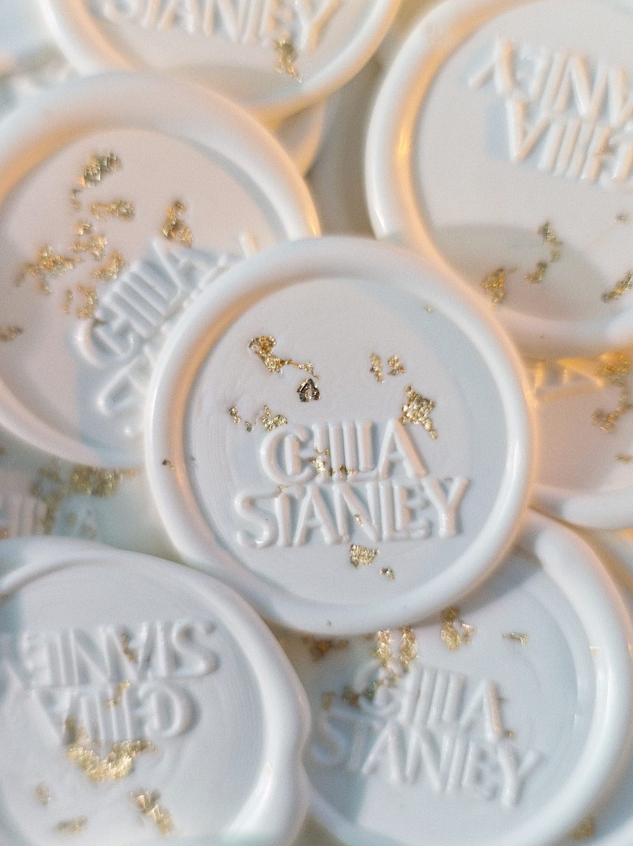 Wax Seals with Gold flakes